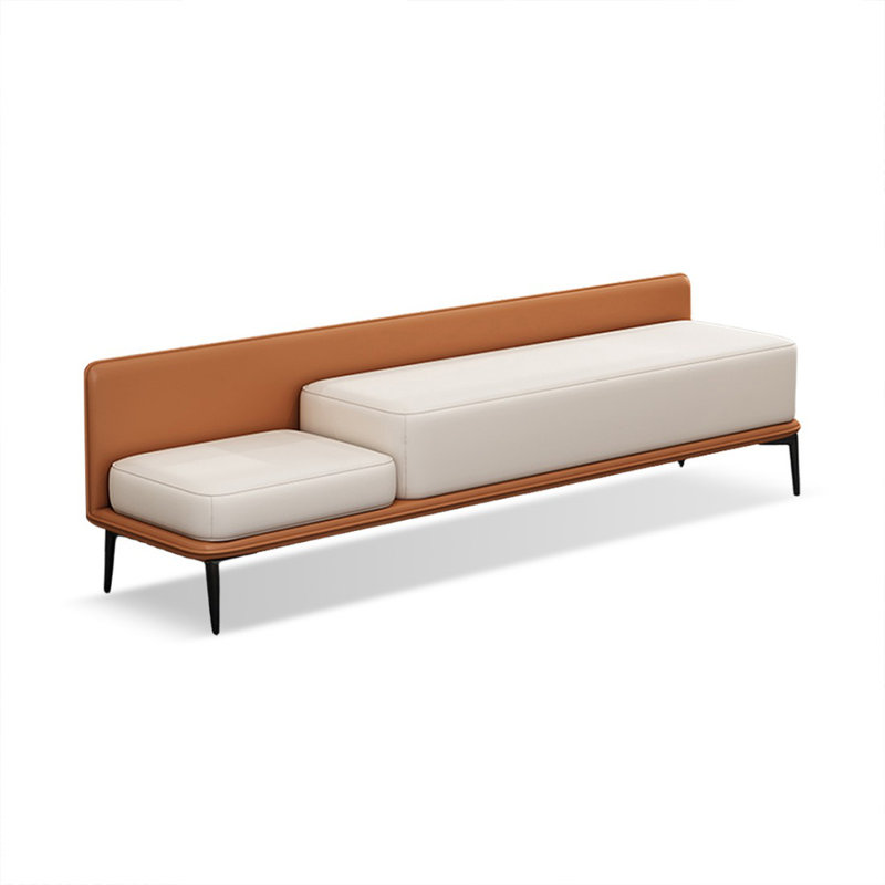 Banc rembourré orange, Orange, H 20,47 po x l 59,06 po x P 15,75 po