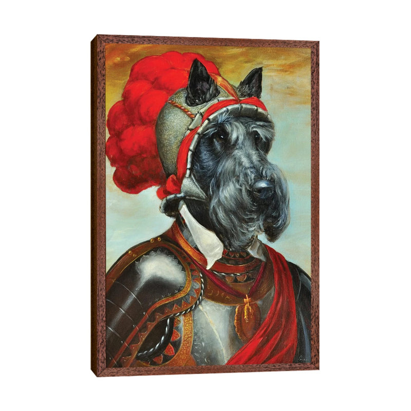 Chester by Melinda Copper - Painting on Canvas, 66.04 cm H x 45.72 cm W, Classic Brown Wood Framed
