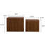 Ensemble de 2 tables basses en MDF imitation bois imitation grain de bois, table d'appoint cubique, pour petit salon, entièrement assemblée, noyer-1272868952