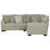 Elmira 2 - Piece Upholstered Sectional with Comfort Coil Seating and 9 Included Accent Pillows