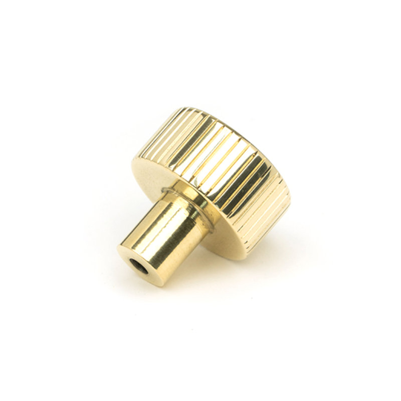 Round Knob, 2.5 cm, Polished Brass