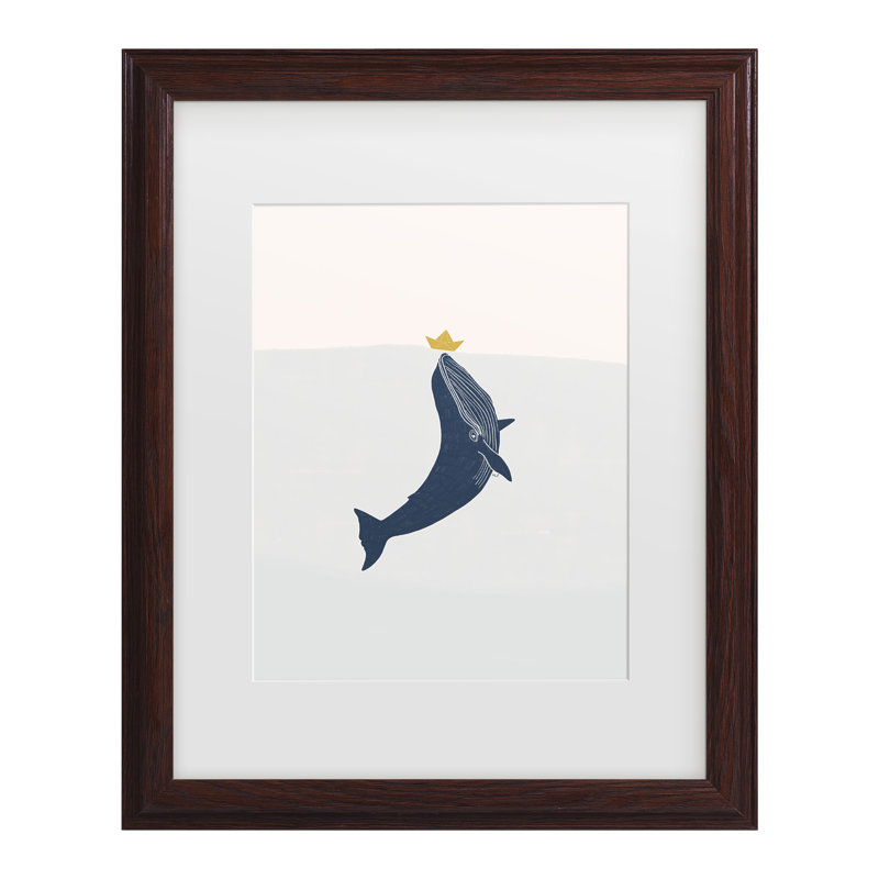 «Marine Menina Lisboa Whale Sail Boat», art encadré, H 16,75 po x l 13,75 po