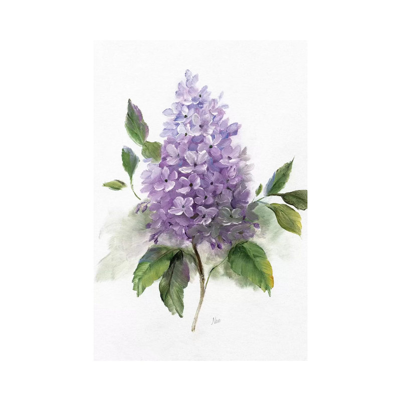 «Lilac Romance I» par Nan - reproduction d'art sur toile tendue, H 12 po x l 8 po x P 0,75 po