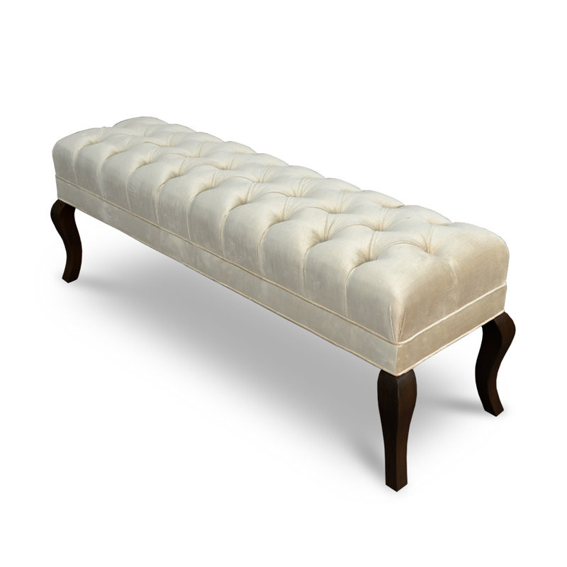 Lucy Upholstered Bench, Dove/Black