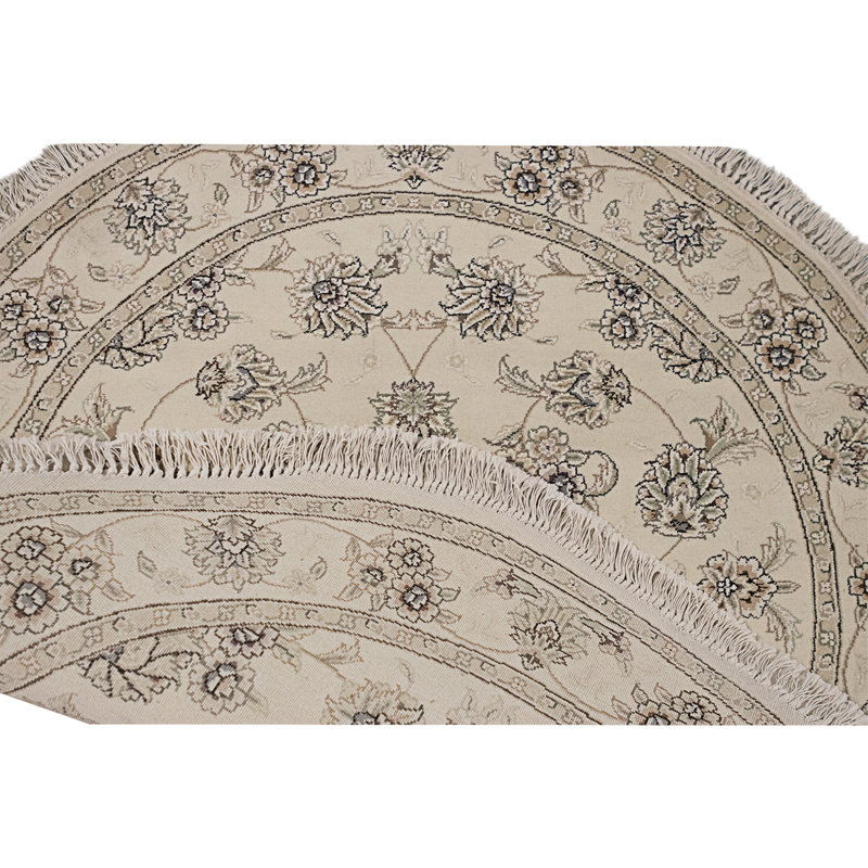 Hand Knotted Area Rug in Ivory