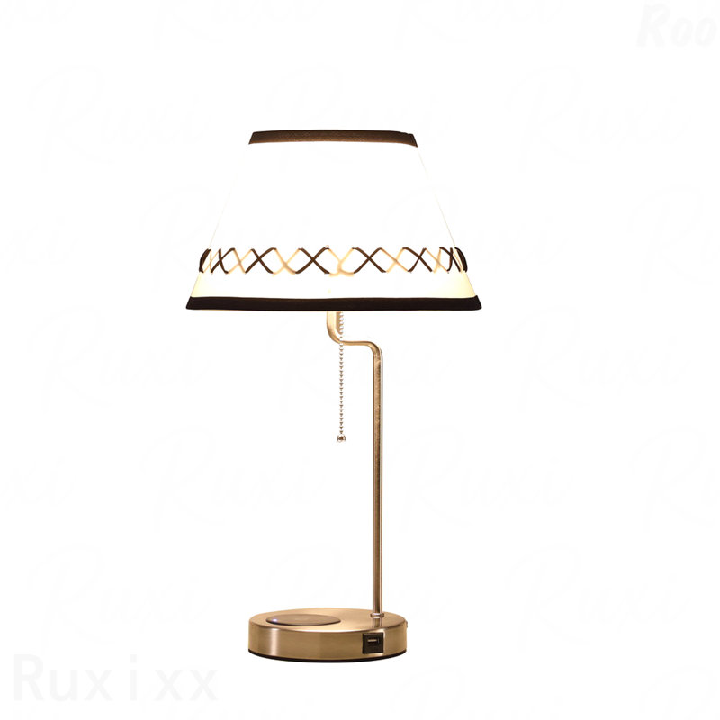 Lampe de table - Shelby de 20 pouces, style artisanal moderne, station de charge USB