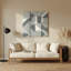 «Abstract Shapes 4», art mural en métal bleu-1727190445