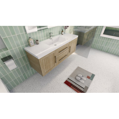 Vicaro 59'' Single Bathroom Vanity with Acrylic Top