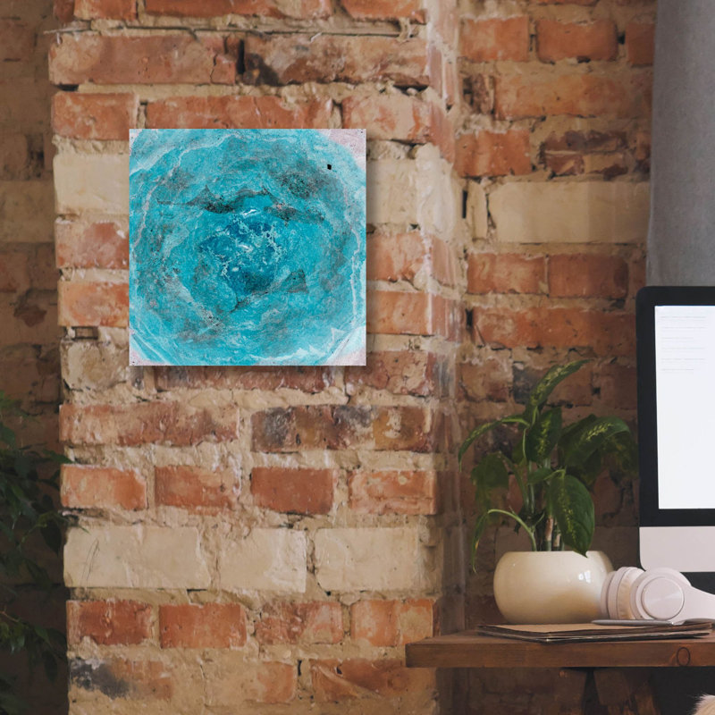  «Aquifer 2» par Alicia Ludwig, art mural sur toile, 12 po x 12 po