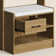 Tiznit 69" Hall Tree Coat Rack with Bench and Shoe Storage
