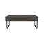Table basse à plateau relevable Chester avec rangement dissimulé, espresso carbone