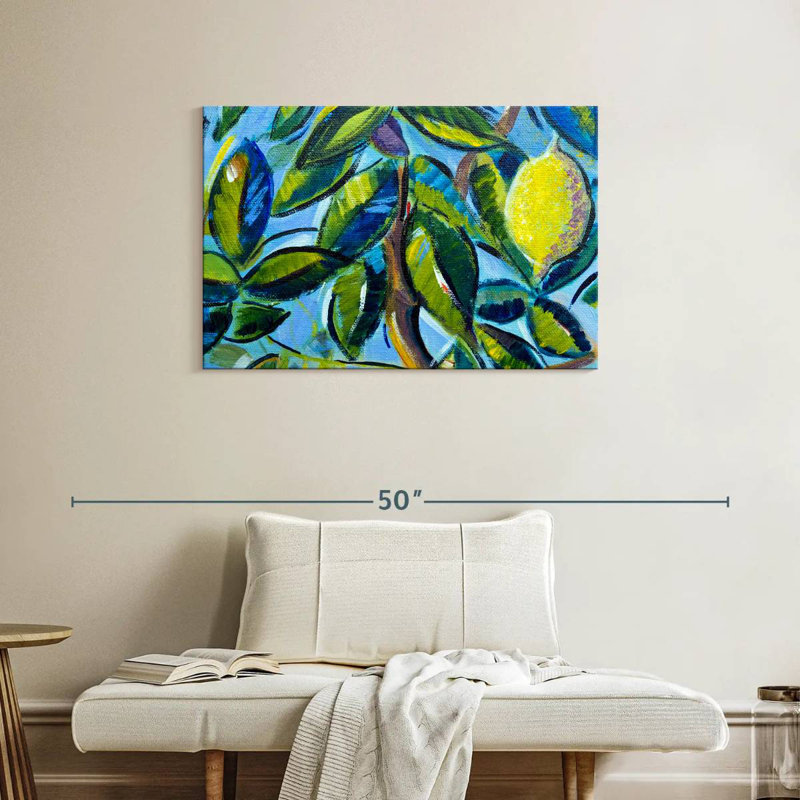 Yarlin Lemon Tree Leaves, 24" H x 36" W