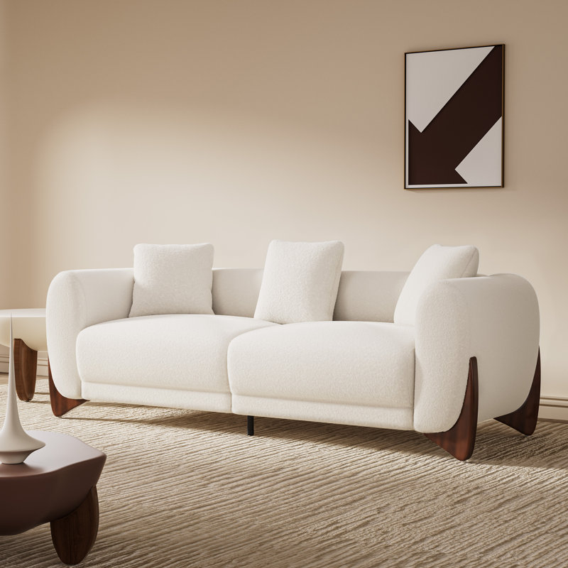 Canapé rembourré 87 po Keiven, Beige