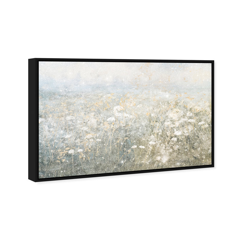 Meadow Veil Canvas Floral & Botanical Print by Oliver Gal, Black Frame, 15 x 10, 11"H x 16"W, Black Frame
