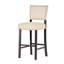Tabourets de bar rembourrés à structure en bois avec décoration à rivets pour îlot de cuisine, chambre à coucher, salle à manger (ensembles 2 pièces)