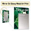 Green Popart Techno Tangles - miroir en marbre, miroir mural moderne unique, impression d'art en métal-1711954382