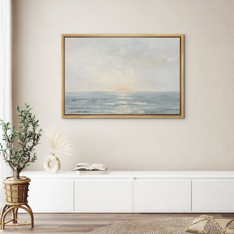 Reproduction d'art encadrée de chambre à coucher encadrée, H 16 po x l 24 po, Naturel