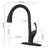 Single Hole Pull Out Kitchen Faucet With Sprayer Single Handle Kitchen Sink Faucets High Arc Brass Kitchen Basin Taps With Deck Plate-122499482