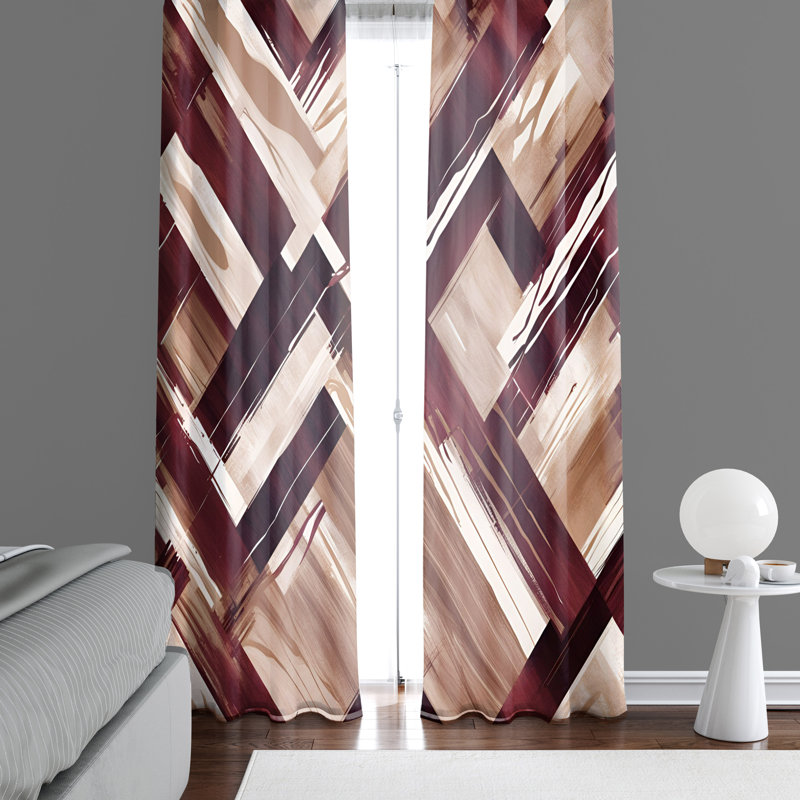 Paire de rideaux semi-transparents en polyester Eilber, L 56 po x L 78 po