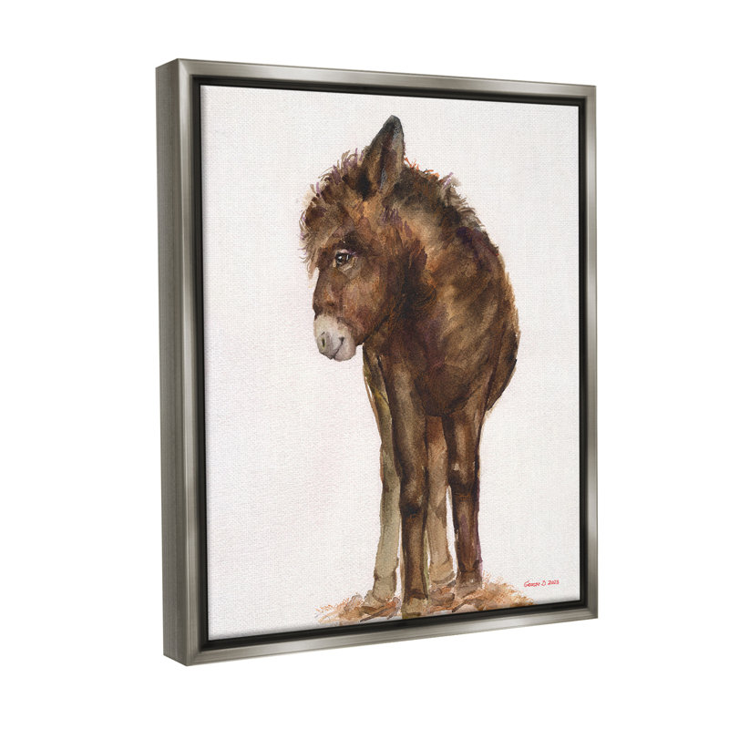 «Sourire âne poulain» par GeorgeDyachenkoArt sur, Gris, H 21 po x l 17 po