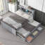 Lit plateforme avec tête de lit, USB, lit gigogne simple et 3 tiroirs, cadre de lit-802970749-802970746