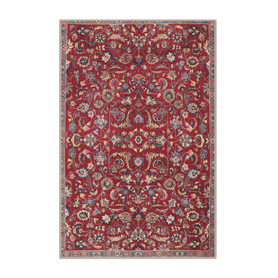 Tapis traditionnel rouge / brun / beige Cammy