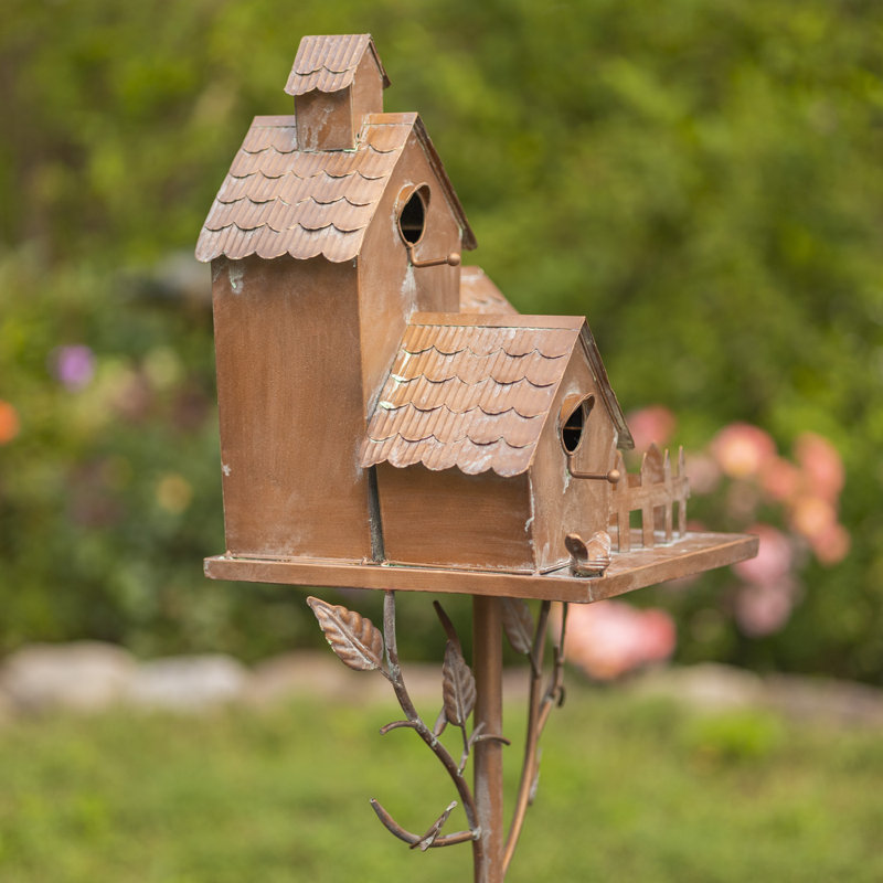 New Britain Country Style Iron Birdhouse Stake