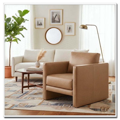 Fauteuil d'appoint en similicuir