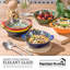 Ensemble de 6 bols en céramique avec poignées, bols à soupe et à salade de style bohémien, va au micro-ondes et au lave-vaisselle, vaisselle en porcelaine durable pour nouilles, pâtes et collations