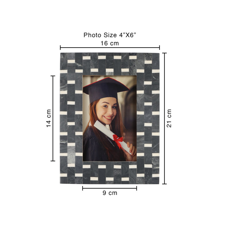 Gaener Grey Wood Picture Frame, 6.69" x 8.66"