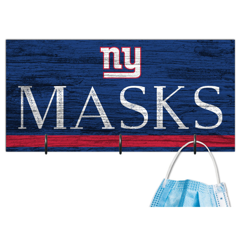 3 - Hook Wall Mounted Coat Rack, New York Giants