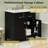 60" Black Bathroom Vanity With Double Ceramic Sinks, Adjustable Shelf, Quiet Closing Doors, Flip Drawer - Peaceful Furniture, Quietly Tranquil Nook-1355472557