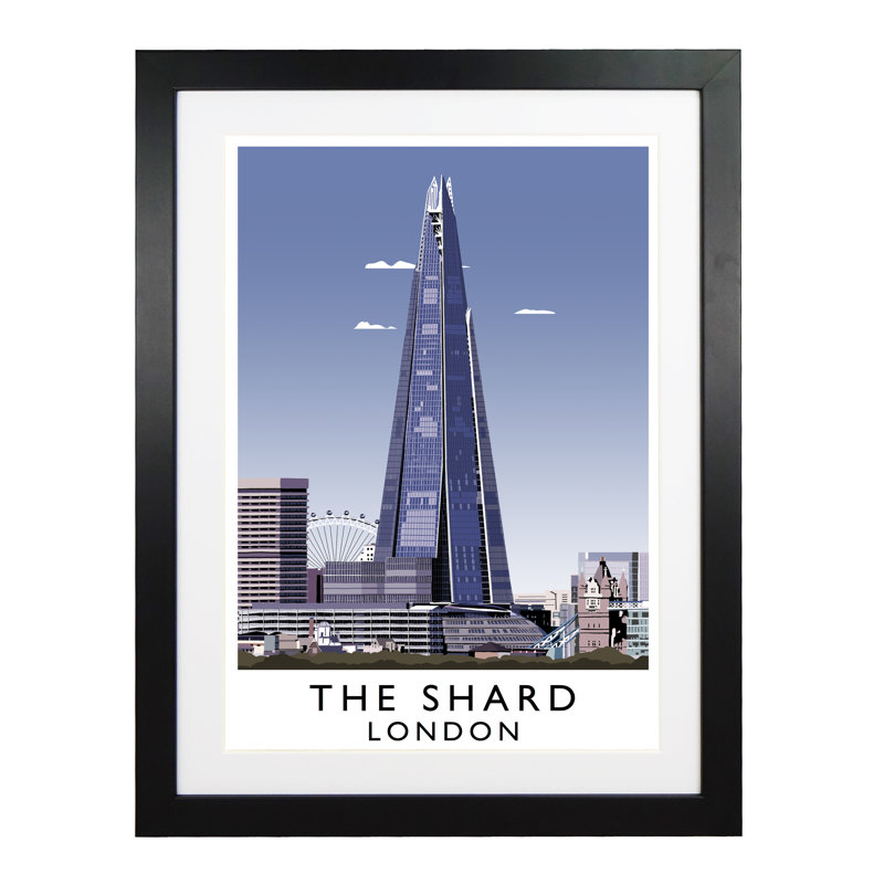 'The Shard' by Richard O'Neil - Print, 54 cm H x 44 cm W x 2.2 cm D, Black Wood Frame