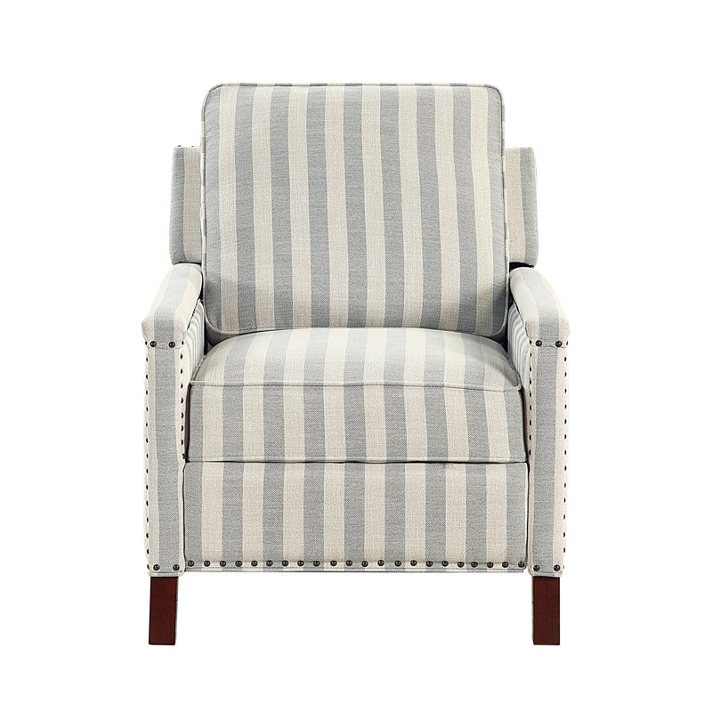 Fauteuil inclinable classique en tissu massif avec garniture cloutée Classic
