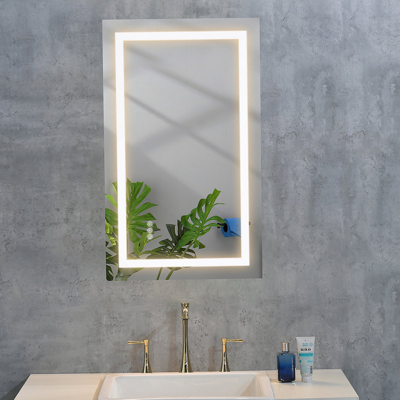 Miroir de salle de bain à DEL 40 po avec grand miroir mural à intensité variable, 40 po x 32 po