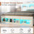 Sherell Bed Frame with Bookcase Storage Headboard and Footboard, LED Lights, Charging Station-409051022-409050995