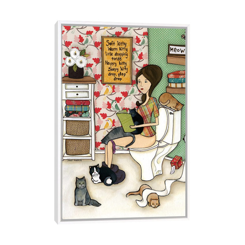 Petite Tourse tombant de Jamie Morath-impression, H 60 po x l 40po x P 1,5 po, Toile blanche encadrée, Pas de tapis