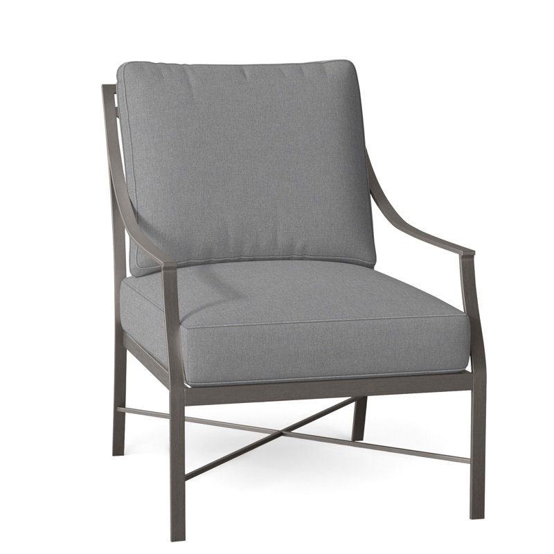 Monaco Arm Chair with Cushions, Verona Mist, Welt, Slate Gray