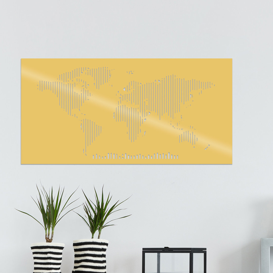 World Map Metal 8 Wall Décor