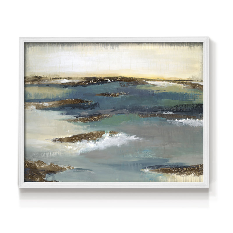 Bord de mer - Imprimé encadré - Restickable, H 8 po x l 10 po, Blanc