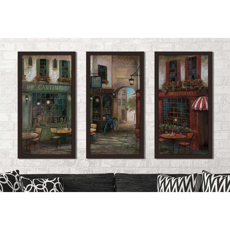 « courtyard ambiance », reproduction de peinture à l’huile à multiples images, L 40,5 po x H 25,5 po x P 1 po