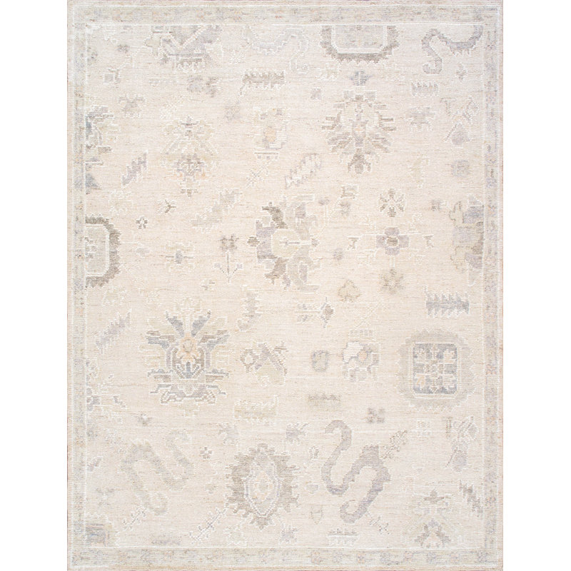 Oushak Handmade Wool Floral Area Rug