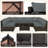 9-piece wicker patio conversation sets with cushions-1150317693