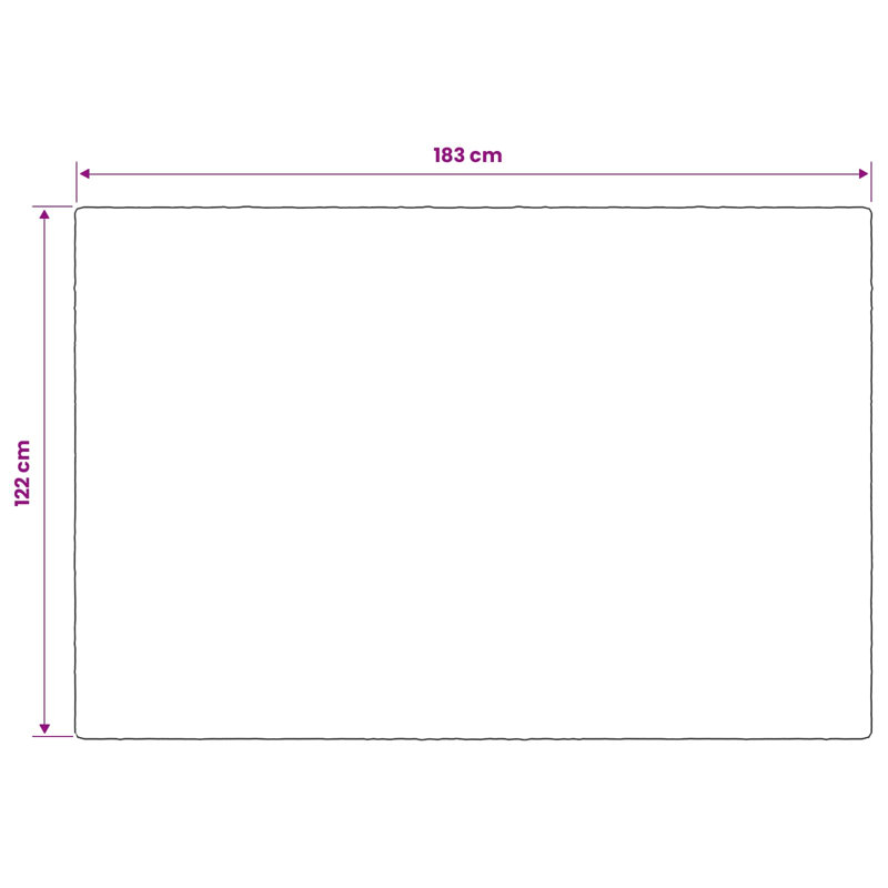 Throw Blanket, White, 122cm W x 183cm L