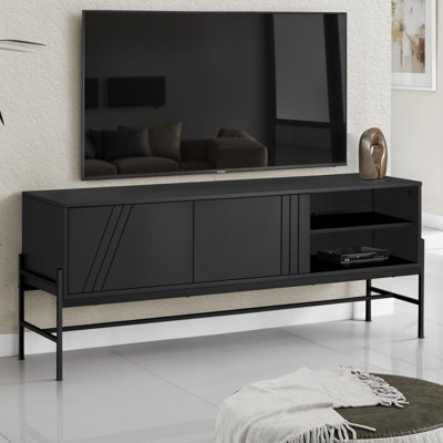 Meuble télé moderne et polyvalent avec beaucoup de rangement pour les espaces de vie, design durable et élégant