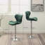 Upholstered Adjustable Swivel Barstools, Set Of 2-1029156992