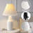 17.32"White Ceramic Table Lamp With White Folding Lampshade