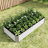 Silver Galvanized Metal Planter Bed For Outdoor Vegetable And Flower Growth In Urban Spaces Large - Sized Rectangle Backyard Planting Of Fragrant Flowers-420233992