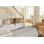 Sunrise Coverlet Hand Knotted Geometric Area Rug in Beige-69722574
