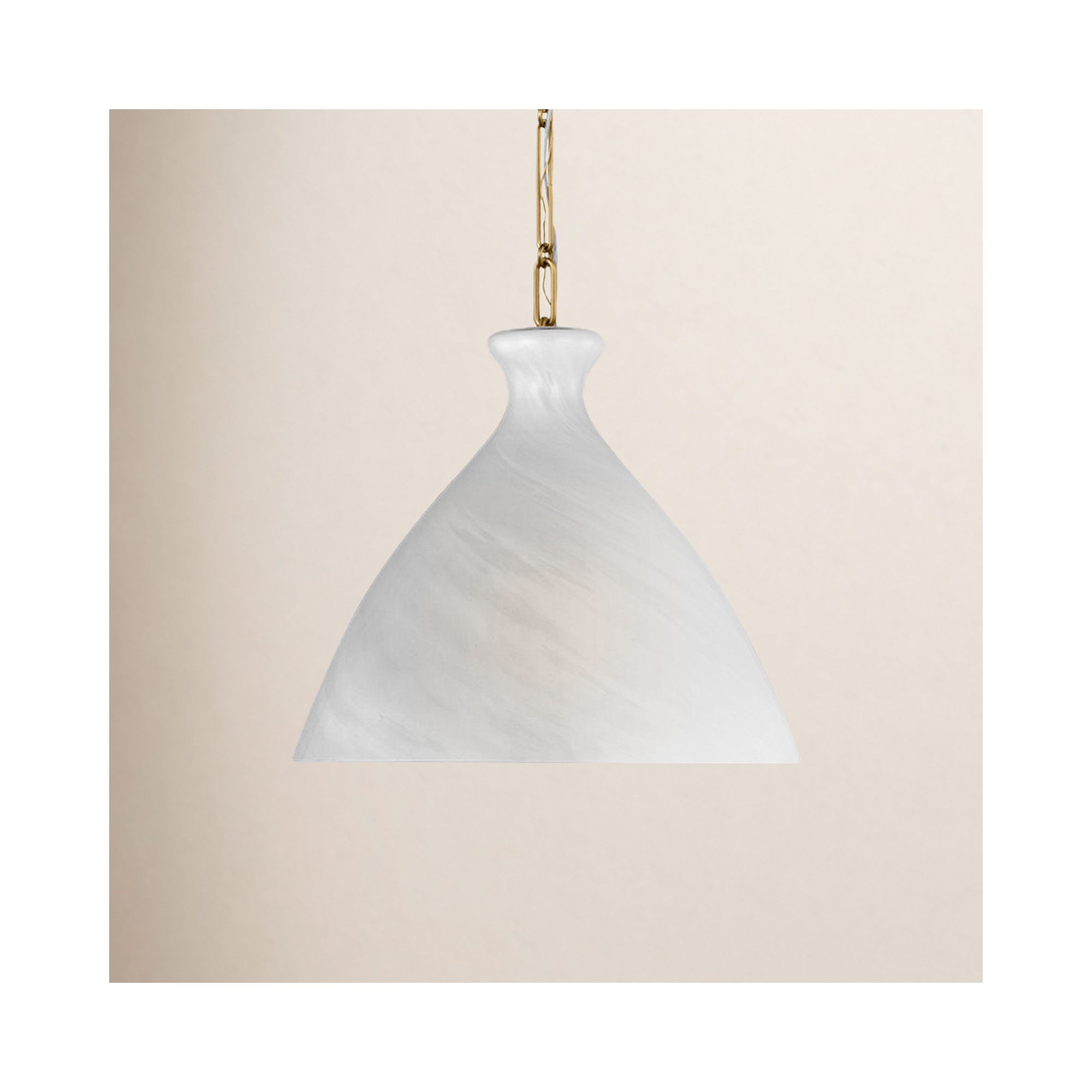 Giacomo Single Light Glass Steel Dimmable Pendant, Striated Glass